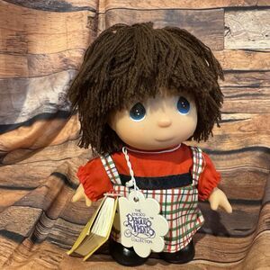 Precious Moments Enesco Hi Babies Doll Figure Vintage Plaid Dress Book September